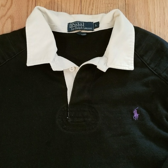 black ralph lauren rugby shirt